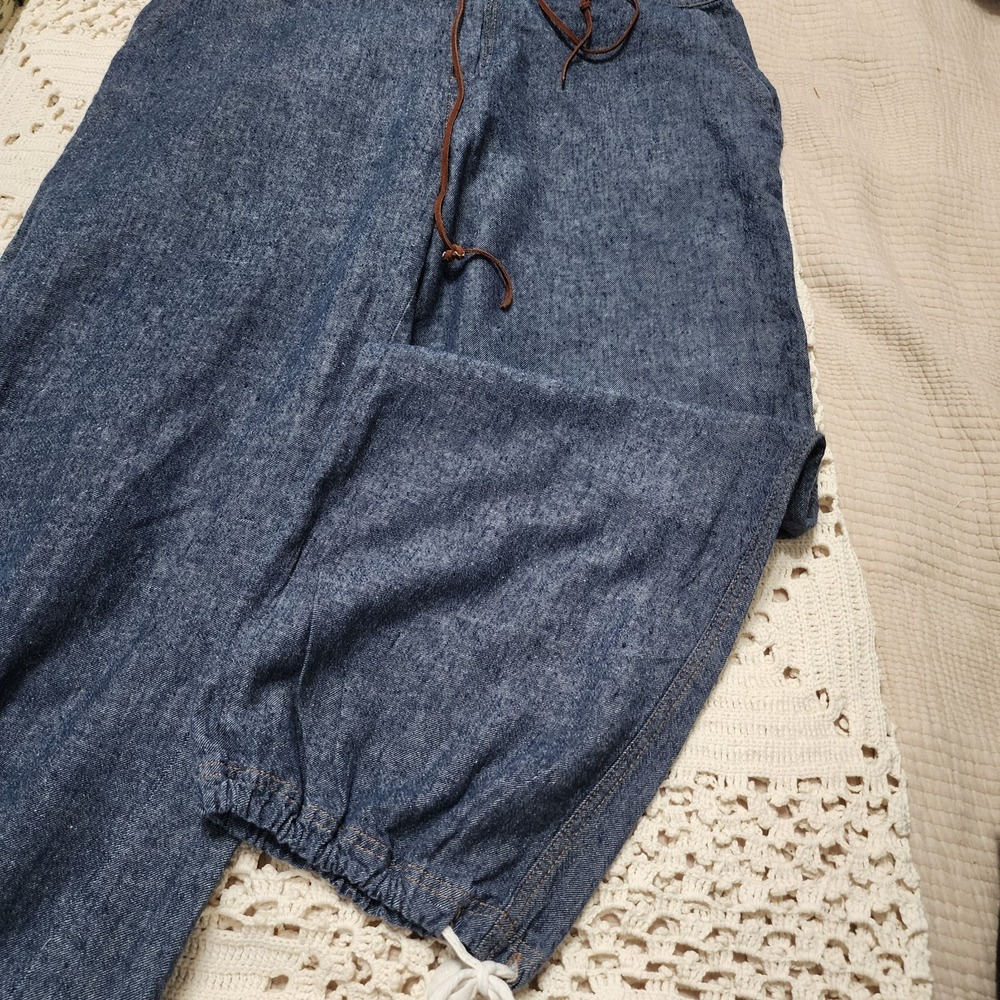 Ivy Jane Lotus Balloon Size 10‎ Lightweight Demin Like Leather Drawstring Boho